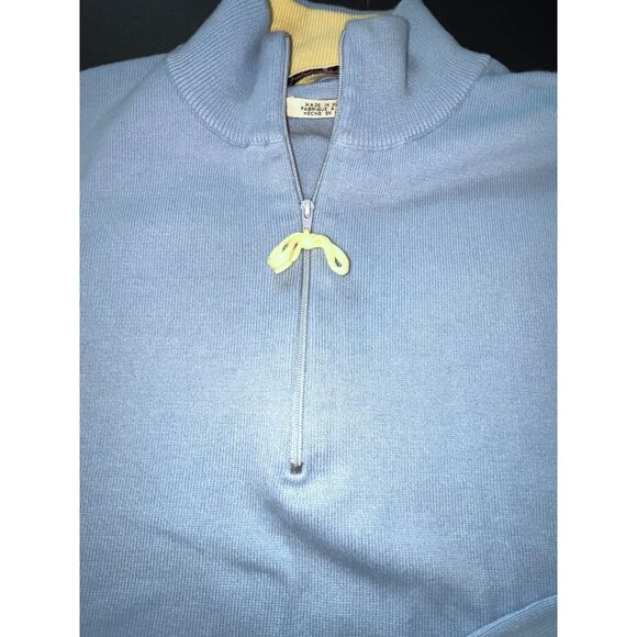 Tommy Hilfiger Light Blue Quarter Zip Pullover Sweater Top L/S Womens Sz L - Picture 7 of 9